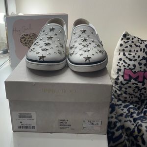Jimmy Choo Nappa with Stars Slip On Sneakers